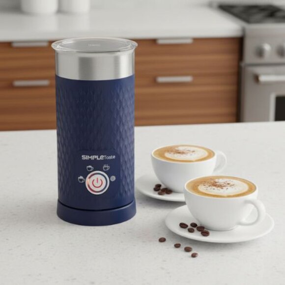 🆕SIMPLETASTE 4-in-1 Milk Frother – Blue | Café-Style Foam Maker | New in Box 🎁 - Picture 1 of 3